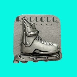Vintage 90s Rollerblade Inline Skate JJ Jonette Pin Silver Pewter